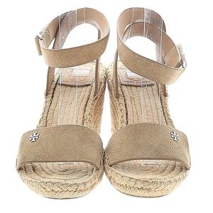 Tory Burch tan wedges